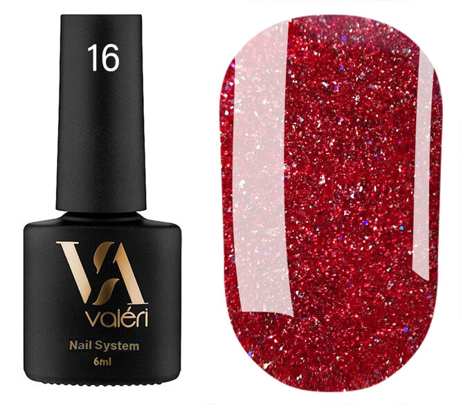 VALERI Flash Gel Polish Гель-лак світловідбивний 6 мл №016